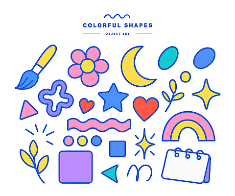 모양 도형 디자인 꽃 별 선 컬러 무지개 잎 패턴 일러스트 사각형 물감 달력 달 그림 아이템 창의성 스타일 국내일러스트 AI파일 자연요소 식물 무늬 미술도구 파일형식 벡터