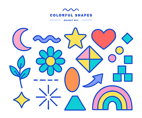 모양 도형 디자인 예술 컬러 패턴 일러스트 추상 아이디어 그래픽 장식 세트 심볼 작품 기하학 구성 국내일러스트 AI파일 컨셉 무늬 미술 파일형식 벡터