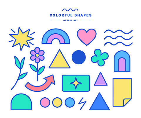 클립아트 디자인 꽃 별 컬러 무지개 패턴 일러스트 그래픽 하트 원형 삼각형 모던 개성 국내일러스트 AI파일 자연요소 모양 도형 식물 무늬 파일형식 벡터