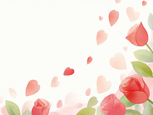 JPG 디자인 커플 기념일 꽃 감정 분홍색 백그라운드 일러스트 사랑 이벤트 장식 장미 로맨틱 하트 축하 프레젠테이션 뷰티풀 국내일러스트 AI일러스트 AI콘텐츠 카드프레임 모양 식물 컬러 컨셉 관계 프레임 파일형식