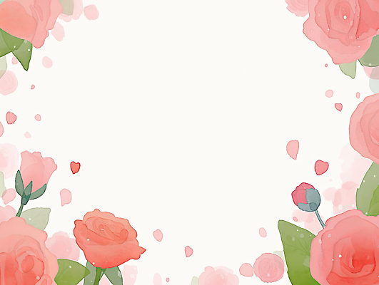 JPG 전통 디자인 꽃 여유 예술 컬러 백그라운드 일러스트 자연 수채화 사랑 장식 장미 봄 하트 감성 뷰티풀 국내일러스트 AI일러스트 AI콘텐츠 모양 식물 계절 감정 컨셉 생태계 파일형식