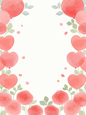 JPG 디자인 기념일 꽃 예술 분홍색 컬러 백그라운드 일러스트 수채화 사랑 그래픽 장식 장미 우정 로맨틱 심장 분위기 감성 파스텔 뷰티풀 창작 국내일러스트 AI일러스트 AI콘텐츠 식물 감정 컨셉 학용품 이벤트 친구 장기_의학 파일형식