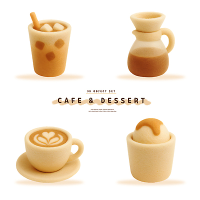 PSD 편집이미지 디자인 여유 커피 음료 예술 아침 아이스크림 디저트 대화 카페 즐거움 오후 창의성 펠트 편집3D 주간 감정 음식 말하기 3D 상점 파일형식 천_직물