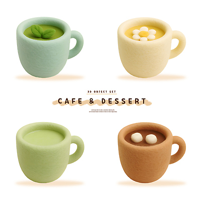 PSD 편집이미지 디자인 음료 컬러 재료 디저트 장식 컵 카페 오브젝트 모던 그림 뷰티풀 펠트 편집3D 식기 음식 3D 상점 파일형식 천_직물