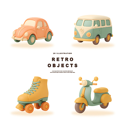 PSD 편집이미지 디자인 컬러 자동차 인테리어 장난감 귀여움 스케이트 스쿠터 분위기 오브젝트 복고 조화 편집3D 육상교통 스포츠용품 컨셉 3D 오토바이 파일형식