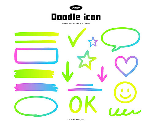 기호 디자인 컬러 일러스트 대화 그래픽 하트 스케치 스타 모음 드로잉 독창 창의성 국내일러스트 AI파일 모양 문자 말하기 미술 한글 파일형식 벡터