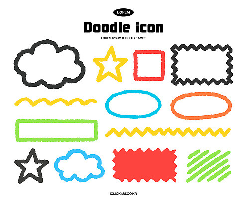모양 구름 디자인 별 컬러 일러스트 그래픽 사각형 낙서 타원형 국내일러스트 AI파일 자연요소 도형 원형 파일형식 벡터