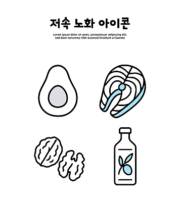 아이콘 음식 다이어트 채소 건강 어류 올리브오일 해산물 호두 식단 아보카도 건강식 단백질 저지방 2D아이콘 슬로우에이징 AI파일 영양군 과일 수중동물 견과류 기름_음식 경상북도 영양소 파일형식 벡터
