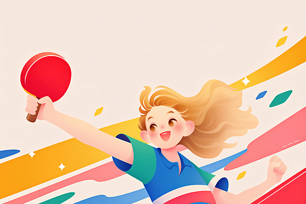 JPG 스포츠 백그라운드 일러스트 모션 협력 실내 미소 소녀 경기 여름 친구 청춘 컬러풀 운동 경쟁 활발 에너지 라켓 탁구 즐거움 그림 국내일러스트 AI일러스트 AI콘텐츠 계절 여자 감정 어린이 스포츠용품 컬러 컨셉 관계 표정 건강 내부 구기 파일형식