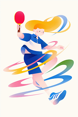 JPG 디자인 스포츠 컬러 포즈 일러스트 공 모션 운동선수 경기 운동 경쟁 라켓 탁구 연습 그림 런던 역동적 아티스트 창의성 국내일러스트 AI일러스트 AI콘텐츠 직업 스포츠용품 컨셉 영국 건강 구기 파일형식