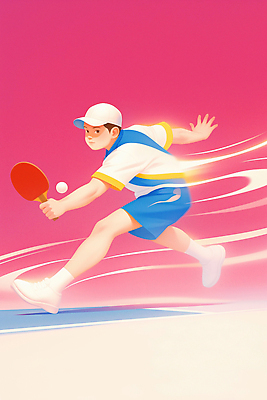 JPG 스포츠 분홍색 백그라운드 일러스트 공 모션 협력 경기 소년 여름 친구 운동 라켓 탁구 집중 속도 체육관 열정 국내일러스트 AI일러스트 AI콘텐츠 계절 남자 감정 어린이 스포츠용품 컬러 컨셉 관계 건강 구기 파일형식