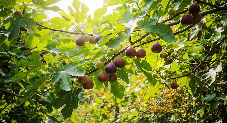 JPG 나무 편집이미지 열매 잎 과일 자연 여름 햇빛 농장 농사 열대식물 무화과 편집실사 AI포토 AI콘텐츠 식물 계절 농업 태양 CG 생태계 파일형식