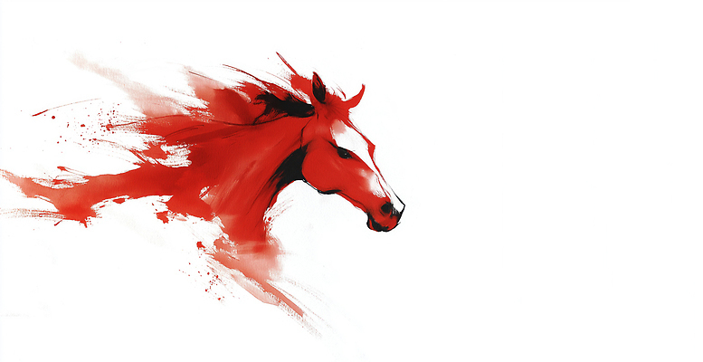 JPG 동물 디자인 예술 컬러 일러스트 수채화 아이디어 풍경 빨간색 표현 말_게임 감각 그림 화가 강렬 창작 특징 세련 국내일러스트 병오년 붉은말 AI일러스트 AI콘텐츠 직업 컨셉 말_동물 파일형식 2026년