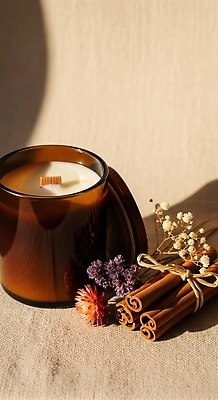 JPG 편집이미지 초 자연 따뜻함 장식 인테리어 시간 편안함 오브젝트 향기 향초 조화 DIY 드라이플라워 시나몬 편집실사 AI포토 AI콘텐츠 디자인 꽃 취미 감각 CG 생태계 냄새 파일형식