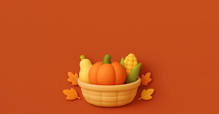 JPG 편집이미지 음식 컬러 과일 자연 호박 따뜻함 옥수수 풍경 장식 농작물 농장 바구니 주황색 수확 가을 편집3D AI컴퓨터그래픽 AI콘텐츠 계절 농업 채소 곡류 3D 생태계 파일형식