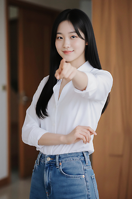 JPG 편집이미지 여자 포즈 비즈니스 커뮤니케이션 미소 사람 인테리어 청춘 사무실 청바지 모던 의료성형뷰티 스타일 편집실사 AI인물포토 AI콘텐츠 디자인 컨셉 바지 표정 CG 파일형식 AI포토