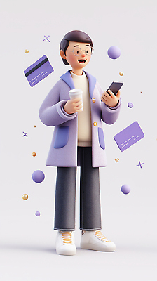 JPG 편집이미지 캐릭터 남자 커피 기술 일상 그래픽 스마트폰 디지털 외투 기쁨 즐거움 모던 소통 스타일 편집3D AI컴퓨터그래픽 AI콘텐츠 감정 음료 컨셉 상의 사람 라이프 핸드폰 스마트기기 3D 파일형식