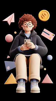 JPG 편집이미지 캐릭터 디자인 컬러 앉기 그래픽 스마트폰 디지털 표현 즐거움 모던 소통 창의성 편집3D AI컴퓨터그래픽 AI콘텐츠 감정 컨셉 모션 핸드폰 스마트기기 3D 파일형식