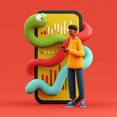 JPG 편집이미지 캐릭터 남자 예술 컬러 모션 기술 그래픽 스마트폰 디지털 자료 분석 생동감 세련 편집3D AI컴퓨터그래픽 AI콘텐츠 컨셉 사람 핸드폰 스마트기기 3D 파일형식