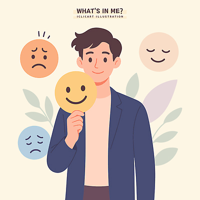 캐릭터 디자인 남자 행복 감정 얼굴 일러스트 표정 미소 웃음 일상 슬픔 표현 찡그림 긍정 심리 소통 부정 국내일러스트 AI파일 컨셉 사람 라이프 신체부위 파일형식 벡터