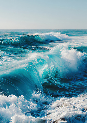 JPG 편집이미지 물결 파도 바다 여행 자연 바람 휴식 풍경 해변 여름 파란색 햇빛 수영 편집실사 AI포토 AI콘텐츠 자연요소 계절 컬러 컨셉 날씨 태양 수상스포츠 CG 생태계 파일형식