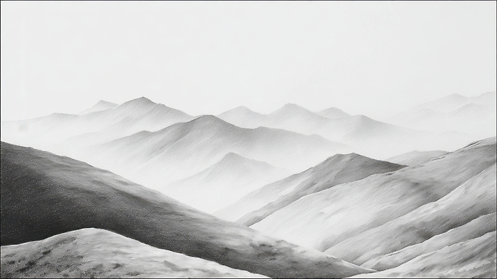 JPG 여유 여행 백그라운드 곡선 일러스트 자연 아침 산 풍경 일출 고요 탐험 안개 분위기 감성 조화 색감 풍요 산맥 국내일러스트 AI일러스트 AI콘텐츠 주간 감정 선 컨셉 날씨 노을 생태계 파일형식