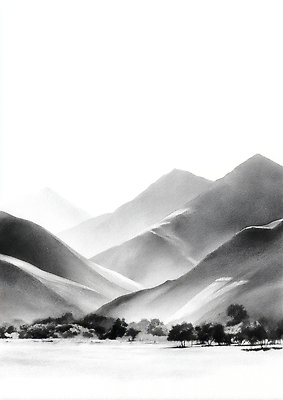 JPG 모양 나무 구름 컬러 일러스트 자연 산 밝음 풍경 평화 일출 어둠 일몰 먼지 조화 경락마사지 풍경화 산맥 차분 국내일러스트 AI일러스트 AI콘텐츠 자연요소 식물 컨셉 노을 마사지 그림 생태계 파일형식