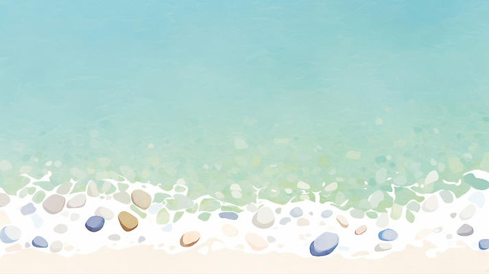 JPG 물결 파도 바다 컬러 여행 일러스트 자연 휴식 풍경 해변 일상 여름 태양 깨끗함 조약돌 수면 조용 국내일러스트 AI일러스트 AI콘텐츠 자연요소 계절 컨셉 라이프 물 돌_바위 생태계 파일형식