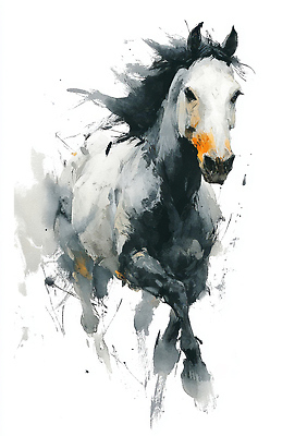 JPG 동물 감정 실루엣 예술 컬러 조각 일러스트 자연 수채화 달리기 힘 에너지 표현 말_게임 그림 강렬 생동감 순간 창작 국내일러스트 병오년 AI일러스트 AI콘텐츠 모션 촬영기법 생태계 파일형식 2026년