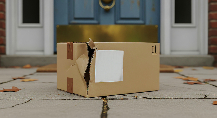 JPG 편집이미지 낙엽 자연 바닥 주택 일상 상자 문 고요 손상 가을 신선 배송 택배 소포 송장 편집실사 AI포토 AI콘텐츠 계절 컨셉 잎 건물 라이프 운송업 CG 생태계 파일형식