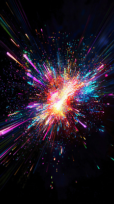 JPG 편집이미지 예술 컬러 하늘 창조 빛 우주 어둠 표현 화려 저녁 폭발 뷰티풀 색채 현상 이미지편집 AI컴퓨터그래픽 AI콘텐츠 컨셉 야간 파일형식