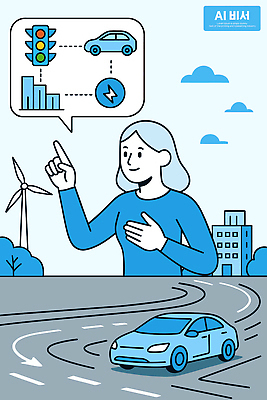 디자인 여자 도로 교통 이동 일러스트 통계 커뮤니케이션 기술 설명 환경 자료 에너지 정보 도시 발표 차 풍력기 교통신호 전기자동차 국내일러스트 AI파일 길 음료 컨셉 교통시설 모션 자동차 사람 풍력에너지 파일형식 벡터