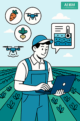 농업 채소 일러스트 날씨 기술 실험 관리 노트북 농작물 경작 자료 수확 농부 분석 모던 드론 스마트팜 국내일러스트 AI파일 직업 산업 컨셉 전자제품 농장 농사 파일형식 벡터
