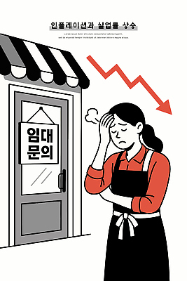 일러스트 비즈니스 표정 경제 상점 실패 하락 고객 서비스 고민 지역 경영 매출 어려움 임대 점포 지원 소상공인 국내일러스트 AI파일 직업 감정 컨셉 좌절 상인 파일형식 벡터