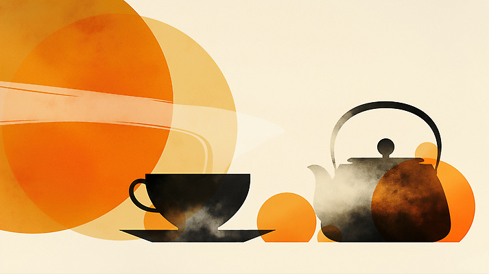 JPG 디자인 실루엣 여유 음료 백그라운드 일러스트 탁자 주전자 일상 생활 컵 분위기 차 모던 그림 조화 다과 홈카페 국내일러스트 AI일러스트 AI콘텐츠 식기 감정 가구 컨셉 주방용품 디저트 촬영기법 라이프 카페 파일형식