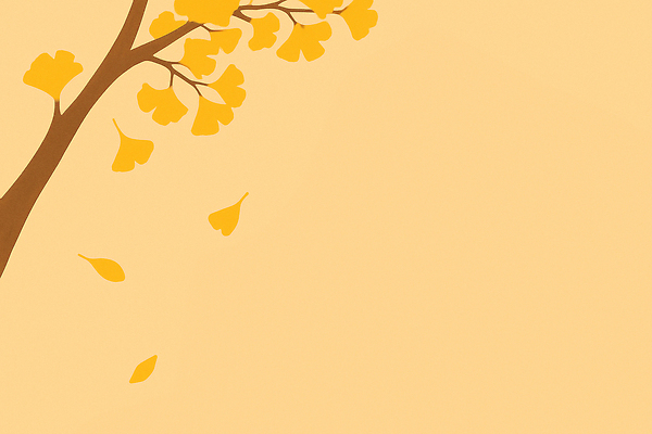 JPG 나무 계절 여유 백그라운드 잎 일러스트 자연 바람 그림자 풍경 갈색 고요 가을 은행나무 조화 뷰티풀 색감 국내일러스트 AI일러스트 AI콘텐츠 자연요소 식물 감정 컬러 날씨 생태계 파일형식