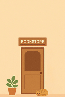 JPG 식물 동물 캐릭터 디자인 화분 컬러 일러스트 출입구 간판 반려동물 문 고양이 분위기 편안함 오브젝트 서점 디지털아트 국내일러스트 AI일러스트 AI콘텐츠 컨셉 포유류 상점 감각 파일형식