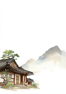 JPG 나무 전통 건축 문화 화초 고건축 일러스트 자연 한옥 한국 햇빛 평화 고요 시골 역사 저녁 조화 뷰티풀 경관 국내일러스트 AI일러스트 AI콘텐츠 식물 한국전통 건축물 아시아 컨셉 풍경 태양 야간 생태계 파일형식