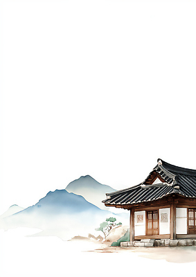 JPG 전통 디자인 건축 문화 예술 여행 일러스트 지붕 한옥 주택 한국 목재 고요 역사 우아함 방문 조화 뷰티풀 풍경화 산맥 국내일러스트 AI일러스트 AI콘텐츠 나무 한국전통 아시아 컨셉 고건축 재료 산 건물 그림 파일형식