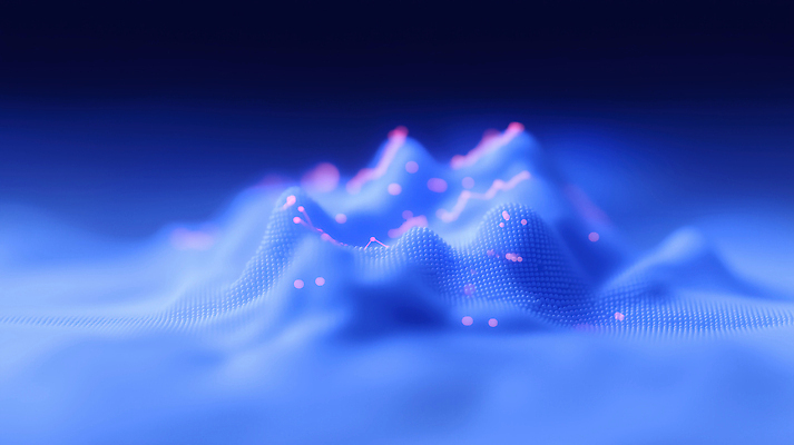 JPG 편집이미지 디자인 예술 백그라운드 기술 그래픽 파란색 반짝임 조형물 디지털 점 창의성 가상 산맥 이미지편집 AI컴퓨터그래픽 AI콘텐츠 컬러 모션 산 미술 파일형식