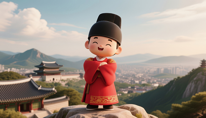 JPG 편집이미지 캐릭터 문화 여행 백그라운드 산 한국 웃음 풍경 빨간색 도시 전통의상 즐거움 경복궁 한글날 세종대왕 편집3D 세종대왕탄신일 AI컴퓨터그래픽 AI콘텐츠 전통 기념일 감정 아시아 컬러 표정 공휴일 3D 궁전 왕 국경일 파일형식