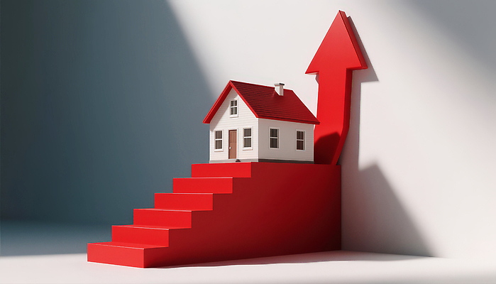 JPG 편집이미지 디자인 상징 부동산 주택 빨간색 경제 유행 모형 계단 성장 시장 투자 상승 이미지 이미지편집 AI컴퓨터그래픽 AI콘텐츠 컬러 컨셉 비즈니스 건물 재산 파일형식