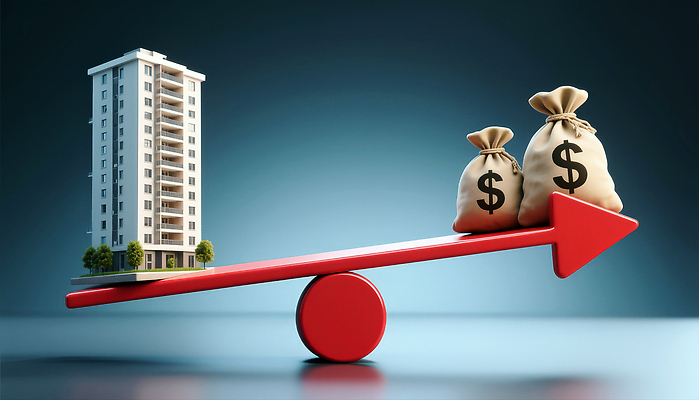 JPG 편집이미지 상징 돈 부동산 저울 건물 그래픽 금융 경제 모형 균형 재테크 투자 수익 가치 이미지편집 AI컴퓨터그래픽 AI콘텐츠 건축물 비즈니스 재산 파일형식