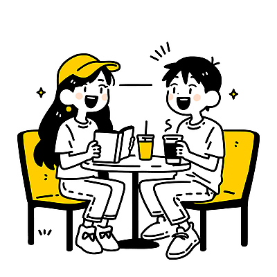 음료 컬러 의자 일러스트 탁자 휴식 대화 웃음 일상 책 캐주얼 친구 카페 만남 시간 차 즐거움 소통 국내일러스트 AI파일 옷 감정 가구 컨셉 관계 표정 말하기 라이프 상점 파일형식 벡터