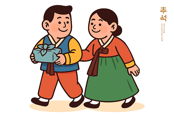 전통 행복 문화 컬러 돈 일러스트 가족 한국 선물 웃음 전통문양 추석 축제 기쁨 전통의상 한복 교류 친목 국내일러스트 AI파일 한국전통 문양 명절 감정 아시아 관계 표정 재산 파일형식 벡터