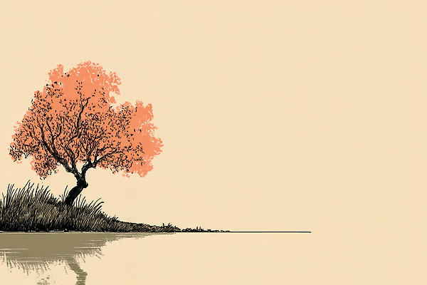 JPG 나무 꽃 호수 물결 컬러 일러스트 자연 갈대 풍경 일상 반사 평화 환경 고요 봄 벚나무 그늘 소음 뷰티풀 풍경화 한가함 국내일러스트 AI일러스트 AI콘텐츠 식물 계절 컨셉 라이프 소리 벚꽃 그림 생태계 파일형식