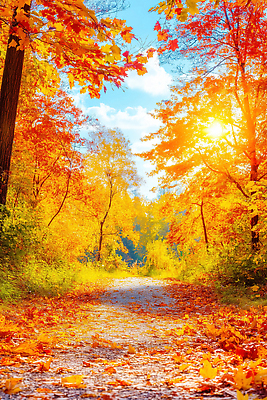 JPG 편집이미지 길 컬러 자연 하늘 나뭇잎 풍경 햇빛 고요 산책 산책로 가을 숲 뷰티풀 편집실사 AI포토 AI콘텐츠 계절 잎 휴식 태양 CG 생태계 파일형식