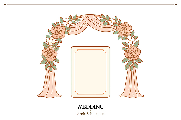 식물 디자인 커플 드레스 꽃 꽃다발 결혼 백그라운드 일러스트 결혼식 사랑 이벤트 장식 장미 믿음 공간 축하 오브젝트 준비 아치 뷰티풀 국내일러스트 AI파일 옷 감정 컨셉 관계 파일형식 벡터