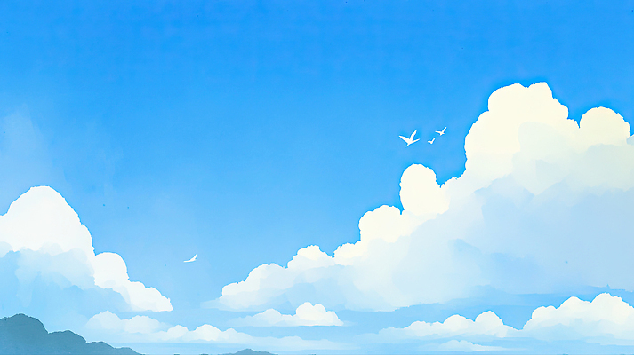 JPG 주간 동물 구름 여유 컬러 일러스트 자연 조류 하늘 생명 날씨 풍경 햇빛 평화 자유 비행 시원함 뷰티풀 청명 국내일러스트 AI일러스트 AI콘텐츠 자연요소 감정 컨셉 태양 생태계 파일형식