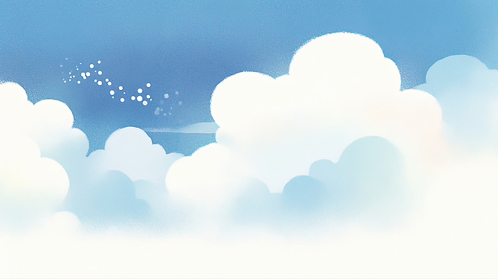JPG 구름 일러스트 자연 하늘 날씨 풍경 일상 파란색 평화 흰색 관찰 입자 부드러움 조용 뷰티풀 국내일러스트 AI일러스트 AI콘텐츠 자연요소 컬러 컨셉 모션 라이프 감각 생태계 파일형식